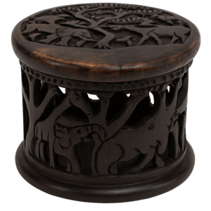 African themed coaster set with traditional artwork.