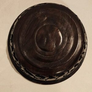 Hand-painted African Handmade Wooden Bowl, featuring unique artistic designs.